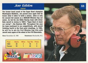 1994 Maxx #88 Joe Gibbs Back