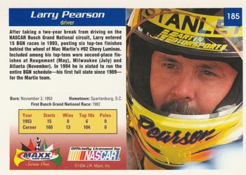 1994 Maxx #185 Larry Pearson Back