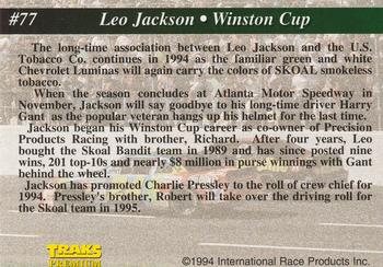 1994 Traks #77 Leo Jackson Back