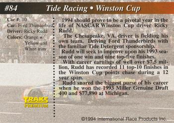1994 Traks #84 Tide Racing Back