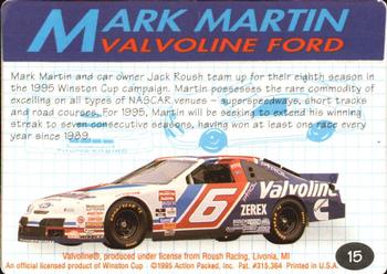 1995 Action Packed Winston Cup Preview #15 Mark Martin Back