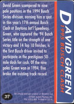 1995 Action Packed Winston Cup Preview #37 David Green Back
