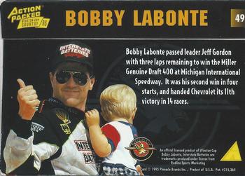 1995 Action Packed Winston Cup Country #49 Bobby Labonte Back