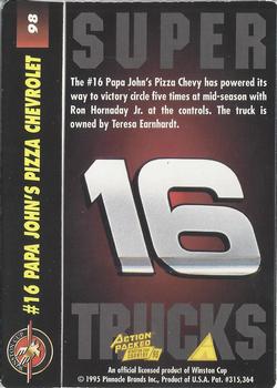 1995 Action Packed Winston Cup Country #98 Ron Hornaday's SuperTruck Back
