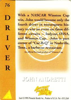 1995 Action Packed Winston Cup Country #76 John Andretti Back