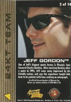 1995 Action Packed Winston Cup Country - 24KT Team #2 Jeff Gordon Back