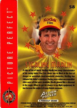 1995 Action Packed Winston Cup Stars #58 Sterling Marlin Back