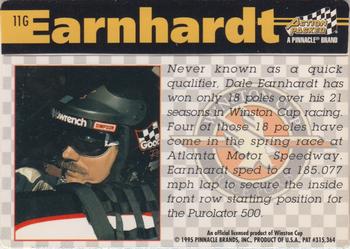 1995 Action Packed Winston Cup Stars - 24K Gold #11G Dale Earnhardt Back