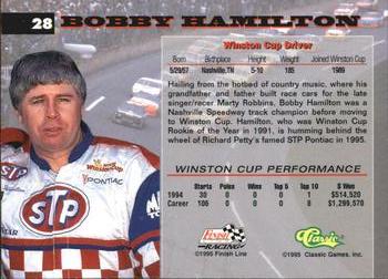 1995 Assets #28 Bobby Hamilton Back