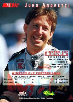 1995 Classic Images #73 John Andretti Back