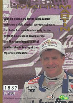 1995 Classic Images - Driven #D5 Mark Martin Back