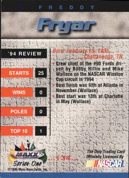 1995 Maxx #134 Freddy Fryar Back