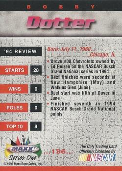 1995 Maxx #156 Bobby Dotter Back
