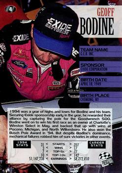 1995 Press Pass #4 Geoff Bodine Back