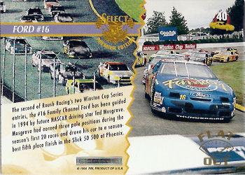 1995 Select - Flat Out #40 Ted Musgrave's Car Back
