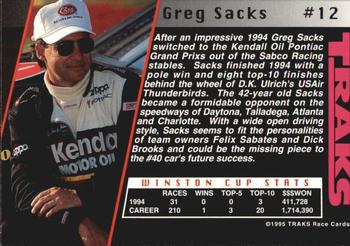 1995 Traks #12 Greg Sacks Back