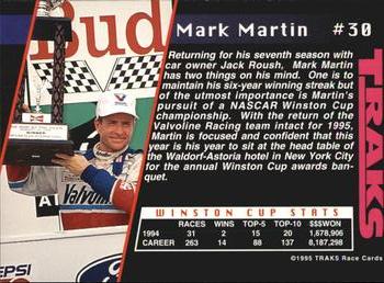1995 Traks #30 Mark Martin Back