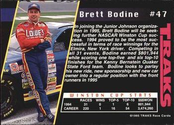 1995 Traks #47 Brett Bodine Back