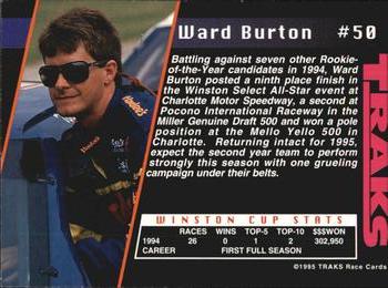 1995 Traks #50 Ward Burton Back