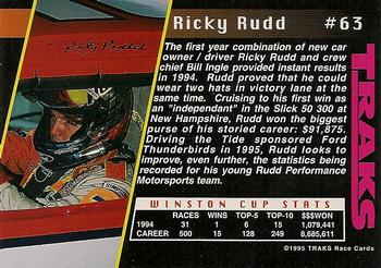 1995 Traks #63 Ricky Rudd Back
