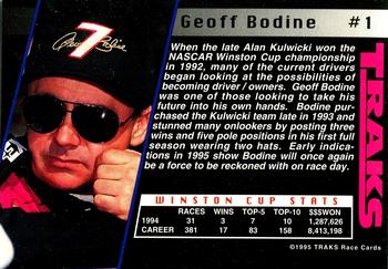 1995 Traks #1 Geoff Bodine Back