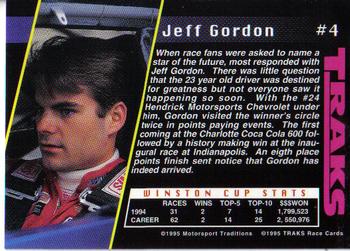 1995 Traks #4 Jeff Gordon Back