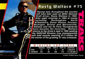 1995 Traks #75 Rusty Wallace Back