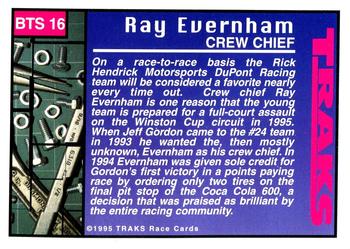 1995 Traks - Behind the Scenes Holofoil #BTS 16 Ray Evernham Back