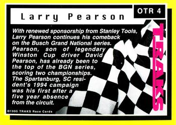 1995 Traks - On the Rise Holofoil #OTR 4 Larry Pearson Back