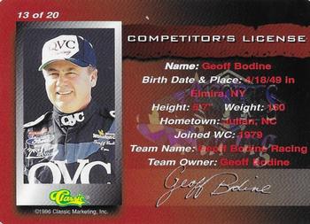 1996 Assets - Competitor's License #13 Geoff Bodine Back