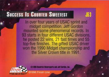 1996 Finish Line - Rise to the Top #JG 3 Jeff Gordon Back