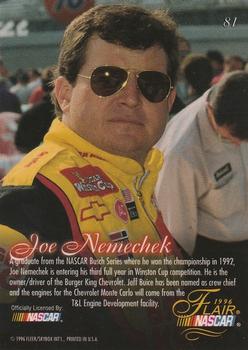 1996 Flair #81 Joe Nemechek's Car Back