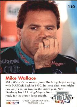 1996 Ultra #110 Mike Wallace's Car Back