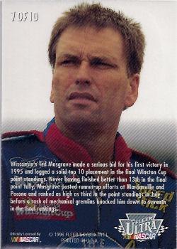 1996 Ultra - Flair Preview #7 Ted Musgrave Back