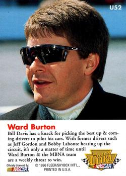 1996 Ultra Update #U52 Ward Burton's Car Back
