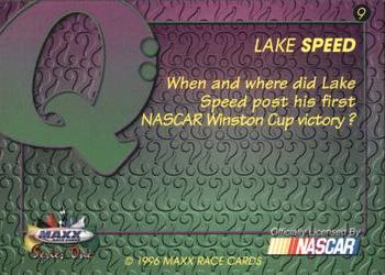 1996 Maxx #9 Lake Speed Back
