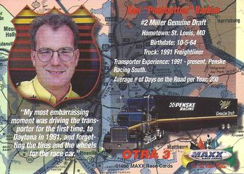1996 Maxx - On the Road Again #OTRA 3 Rusty Wallace's Transporter Back