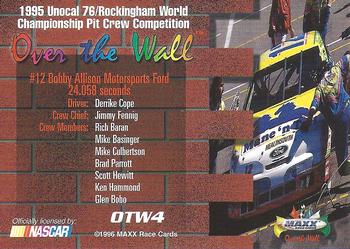 1996 Maxx - Over the Wall #OTW4 Derrike Cope's Car Back