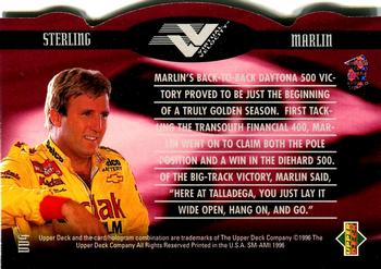 1996 Upper Deck - Virtual Velocity #VV4 Sterling Marlin Back
