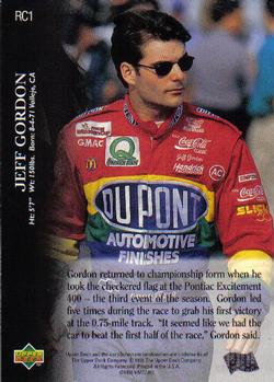 1996 Upper Deck Road to the Cup #RC1 Jeff Gordon Back