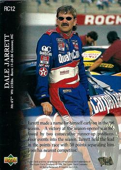 1996 Upper Deck Road to the Cup #RC12 Dale Jarrett Back