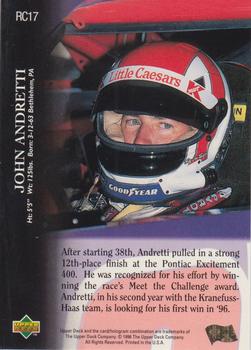 1996 Upper Deck Road to the Cup #RC17 John Andretti Back