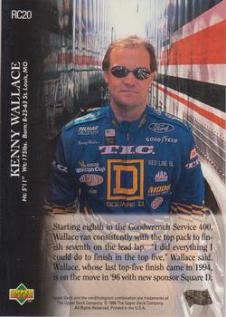 1996 Upper Deck Road to the Cup #RC20 Kenny Wallace Back