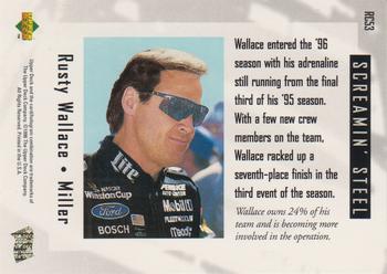 1996 Upper Deck Road to the Cup #RC53 Rusty Wallace Back
