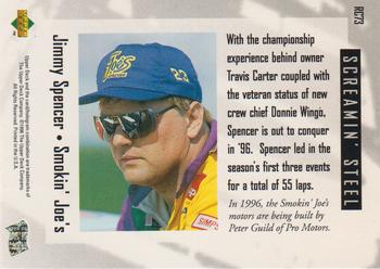 1996 Upper Deck Road to the Cup #RC73 Jimmy Spencer Back