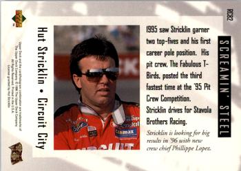 1996 Upper Deck Road to the Cup #RC82 Hut Stricklin Back