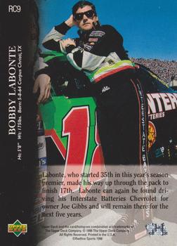 1996 Upper Deck Road to the Cup #RC9 Bobby Labonte Back