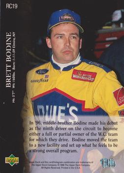 1996 Upper Deck Road to the Cup #RC19 Brett Bodine Back