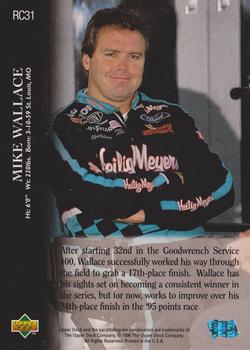 1996 Upper Deck Road to the Cup #RC31 Mike Wallace Back
