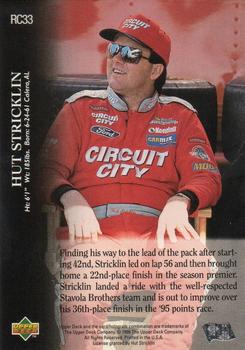 1996 Upper Deck Road to the Cup #RC33 Hut Stricklin Back